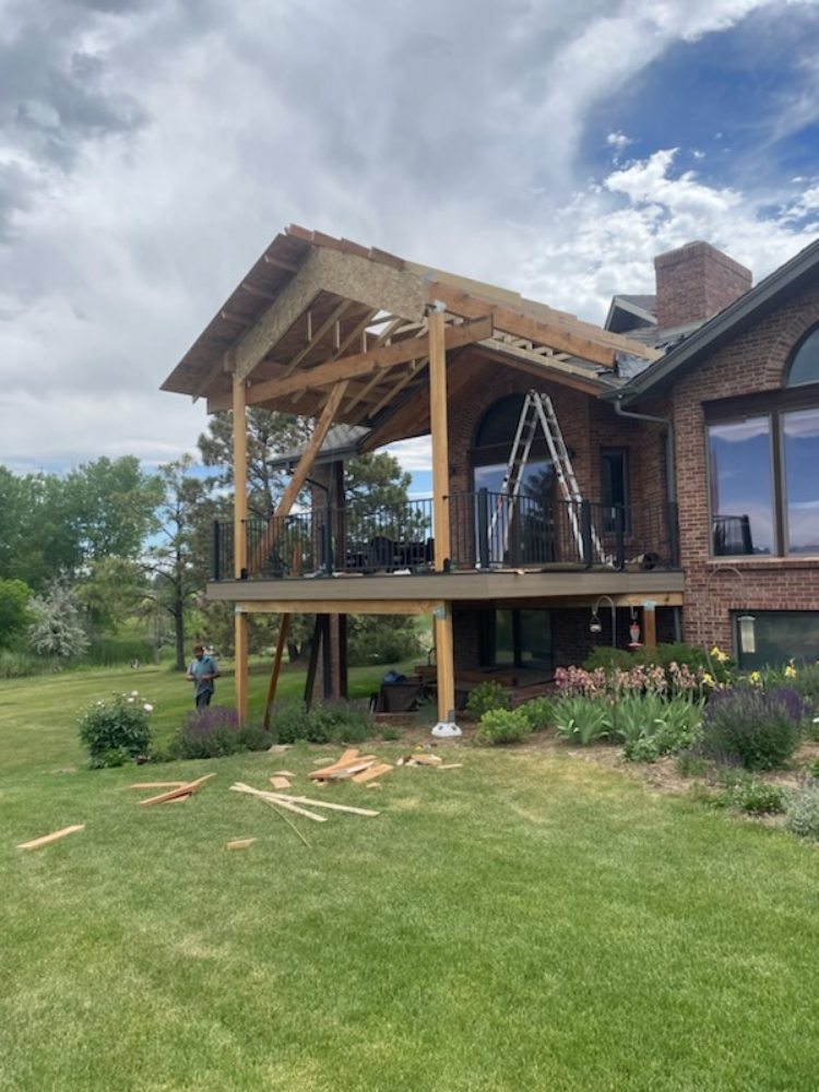 Big Elk Construction Finished this Covered Deck in Longmont Colorado